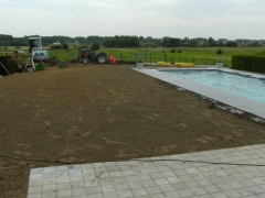 Voorbereiding aanleg graszoden