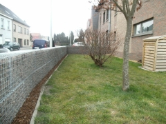 Afsluiting met steenkorven